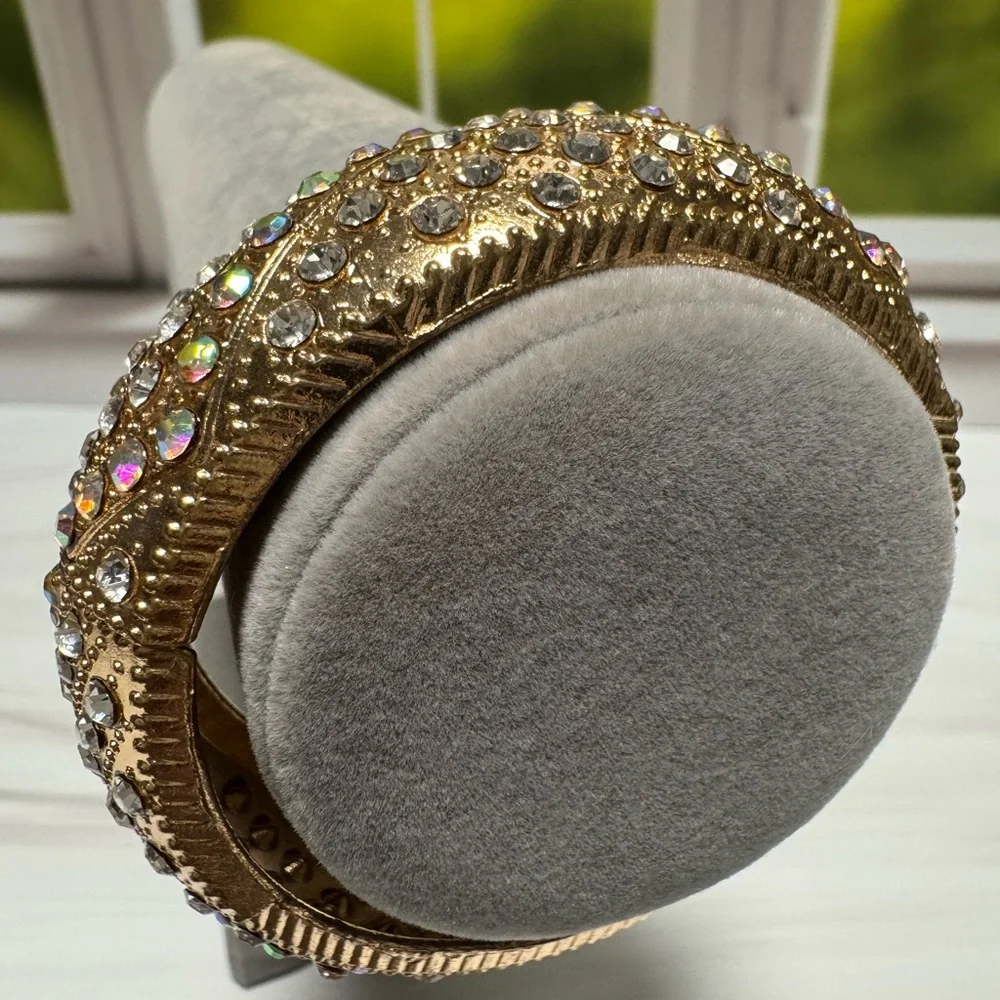 Boutique Gold Crystal Bangle Bracelet - Picture 6 of 17